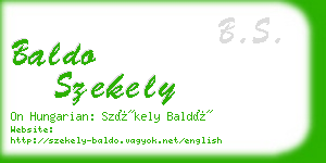baldo szekely business card
